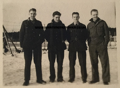Stalag Luft 1, Dec 41 or Jan 42, Douglas Waters with Ron Ackerman Jackson F.A.A. Ramon